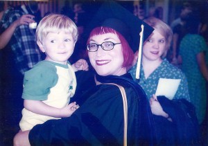 Melissa Hillman and her son Jonah, May 2001