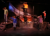 L to R: Nik Walker, Marvelyn McFarlane,  DJ Reazon, Danny Balel, Terri Deletetsky  Top: Tory Bullock